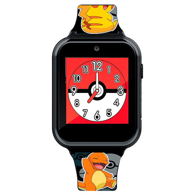 KIDS LICENSING Reloj Inteligente Pokemon con Cámara Selfie, Grabadora de Voz, Alarma, Cronómetro y Calculadora para Niños