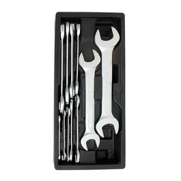 Workpro Juego de 11 Llaves Fijas de Doble Boca, Acero Cromo Vanadio, Tamaños 6-7 a 30x32 mm