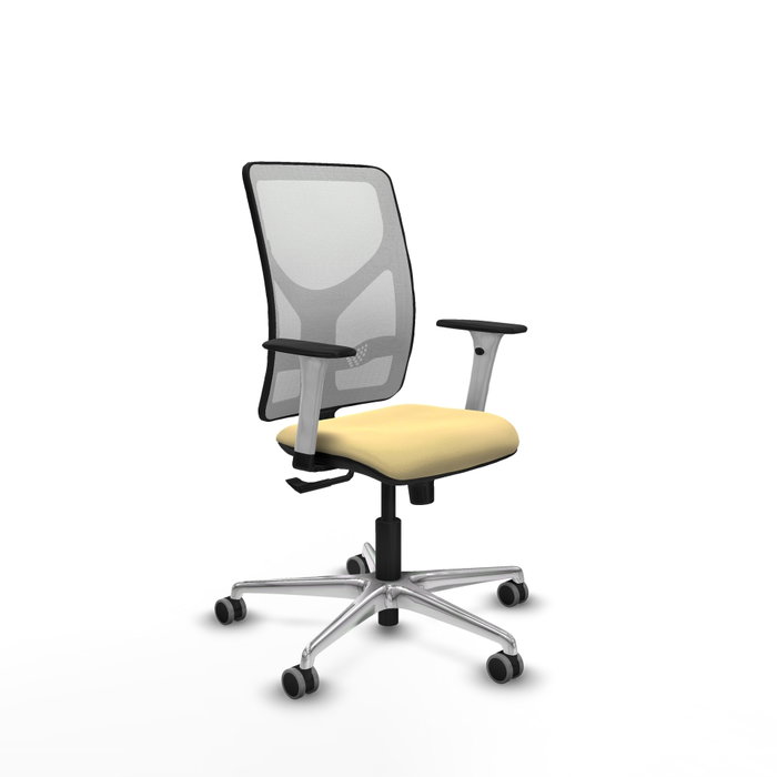 PIQUERAS Y CRESPO Silla de oficina Motilla con mecanismo Sincro, Crema y Blanco PIQUERAS Y CRESPO Silla de oficina Motilla con mecanismo Sincro, Crema y Blanco