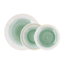Quid Vajilla de Porcelana Velvet Neo Lemon Verde 18 Piezas
