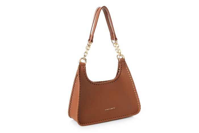 Vince Camuto Bolso Bandolera Tan, Bolso de Hombro de Polipiel para Mujer, Elegante y Duradero, Color Tostado, 34x13x17 cm Vince Camuto Bolso Bandolera Tan, Bolso de Hombro de Polipiel para Mujer, Elegante y Duradero, Color Tostado, 34x13x17 cm