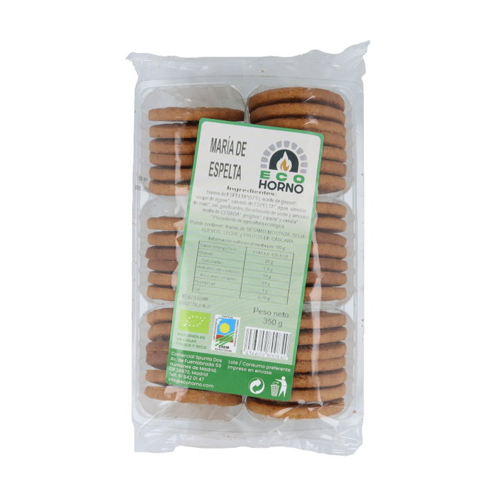 El Horno de Leña Galletas María de Espelta con Agave Eco 350g El Horno de Leña Galletas María de Espelta con Agave Eco 350g
