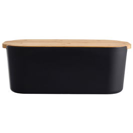 Day Panera con Tapa Negra de Plástico y Bambú 33x18,5x12 cm