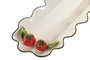 DKD Home Decor Bandeja Cottage Blanco Rojo Gres 13 x 2.5 x 36 cm