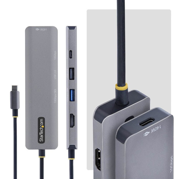 StarTech Mini Dock USB-C a HDMI 4K 60Hz PD 140W 10Gbps Gris