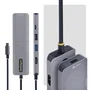 StarTech Mini Dock USB-C a HDMI con PD de 140W y Hub USB 10Gbps Gris