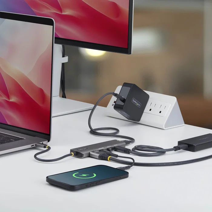 StarTech Mini Dock USB-C a HDMI con PD de 140W y Hub USB 10Gbps Gris StarTech Mini Dock USB-C a HDMI con PD de 140W y Hub USB 10Gbps Gris