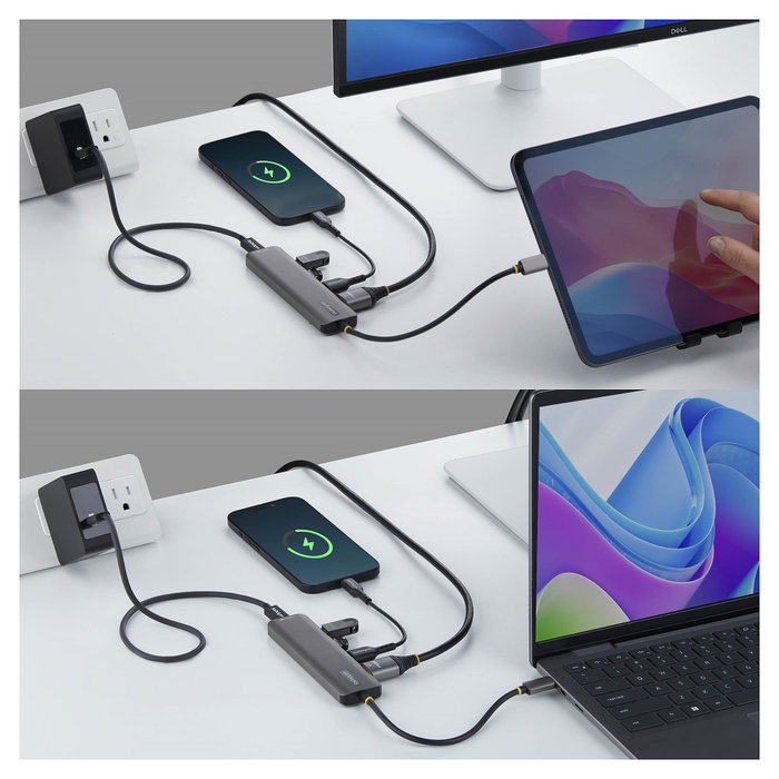 StarTech Adaptador multipuertos USB-C 164B-USBC-MULTIPORT Gris
