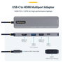 StarTech Adaptador multipuertos USB-C 164B-USBC-MULTIPORT Gris