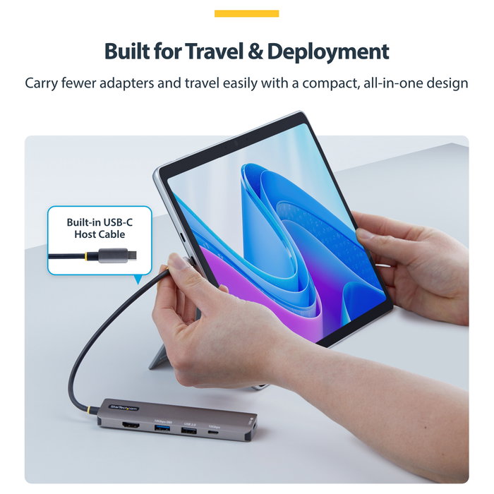 StarTech Adaptador multipuertos USB-C 164B-USBC-MULTIPORT Gris