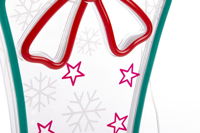 DKD Home Decor Decoración Luminosa Navidad Tradicional LED Verde 1.5 x 28 x 22 cm Hecho a Mano Reciclable