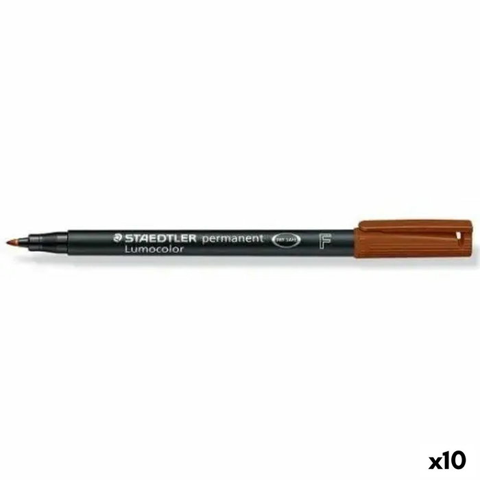 STAEDTLER 318 LUMOCOLOR (F) Marrón Set de 10