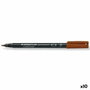 STAEDTLER 318 LUMOCOLOR (F) Marrón Set de 10