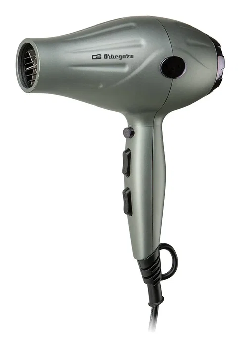 Orbegozo SE 2110 Secador de Pelo Iónico 2100W, Color Gris, Motor AC, 2 Velocidades, 3 Temperaturas, Aire Frío, con Difusor, 2 Concentradores y Filtro Extraíble