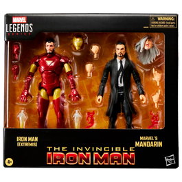 HASBRO Blister 2 figuras Iron Man Extremis & Marvel's Mandarin 15cm