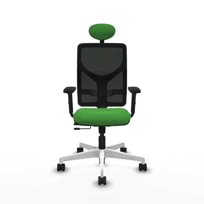 PIQUERAS Y CRESPO Silla de oficina Motilla con mecanismo Sincro/Traslack, Verde y Negro