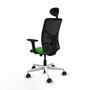 PIQUERAS Y CRESPO Silla de oficina Motilla con mecanismo Sincro/Traslack, Verde y Negro