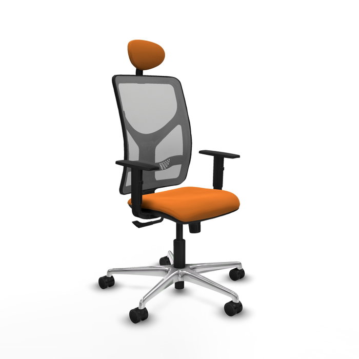 PIQUERAS Y CRESPO Silla de oficina Motilla con mecanismo Sincro, Naranja y Gris PIQUERAS Y CRESPO Silla de oficina Motilla con mecanismo Sincro, Naranja y Gris