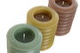 DKD Home Decor Set de 3 Velas de Cera de Parafina 7x7x10 cm