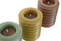 DKD Home Decor Set de 3 Velas de Cera de Parafina 7x7x10 cm