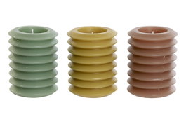 DKD Home Decor Set de 3 Velas de Cera de Parafina 7x7x10 cm