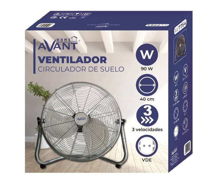 AVANT Circulador de Suelo, Ventilador de Torre 16 Pulgadas, 90W, 3 Velocidades, Oscilación 90°