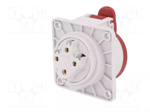 PAWBOL Conector de alimentación AC trifásico hembra 4 pines 16A 400V PAWBOL Conector de alimentación AC trifásico hembra 4 pines 16A 400V