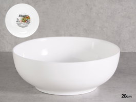 Vivalto Bol Redondo Opal 20 cm Blanco 20 x 7.5 x 20 cm (Set de 24)