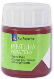 LA PAJARITA Pack de 6 Botes de Pintura para Tela Opaca Rojo 35ml