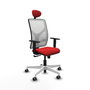 PIQUERAS Y CRESPO Silla de oficina Motilla con Mecanismo Sincro, Rojo y Blanco
