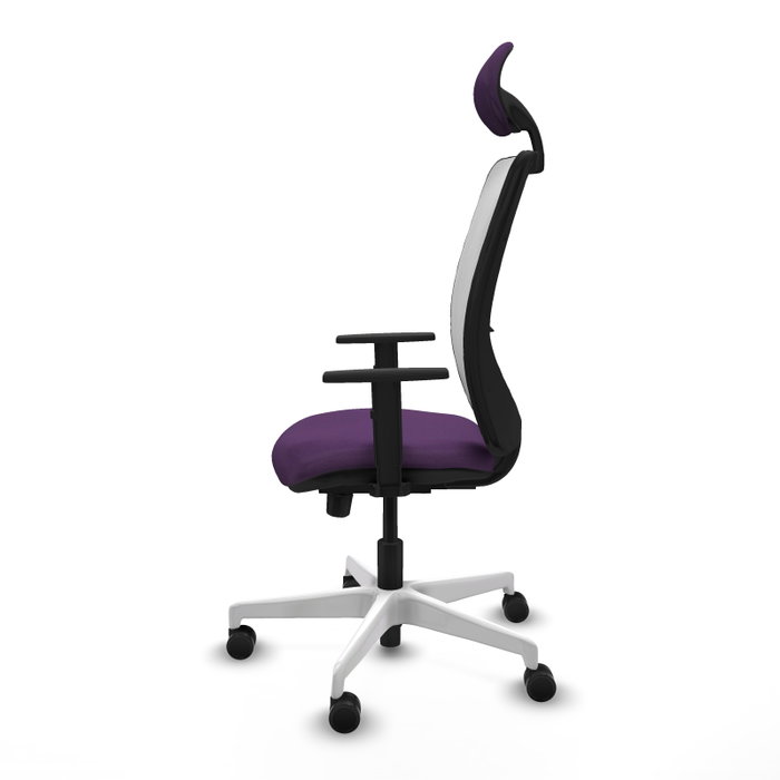 PIQUERAS Y CRESPO Silla de oficina Zulema con Mecanismo Sincro/Traslack Morado y Blanco PIQUERAS Y CRESPO Silla de oficina Zulema con Mecanismo Sincro/Traslack Morado y Blanco