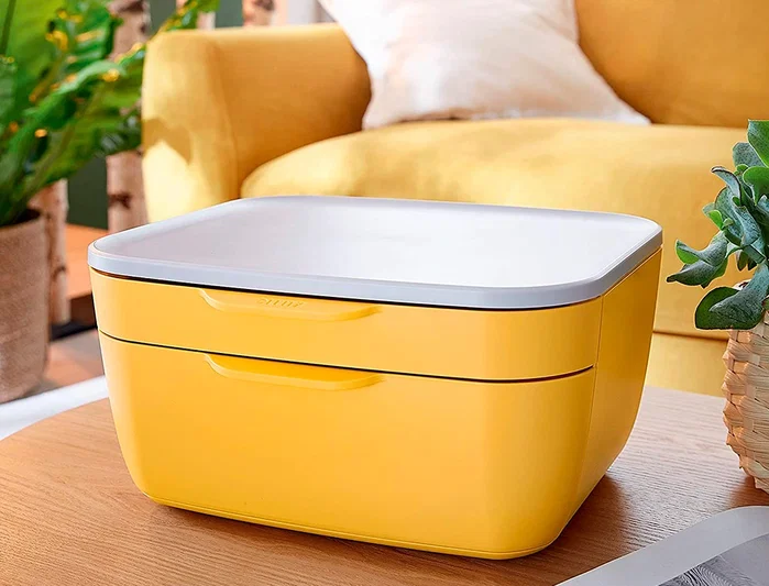 Leitz Cosy Cajonera de Sobremesa 2 Cajones Amarillo