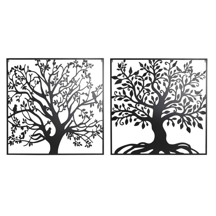 Decoración de Pared DKD Home Decor Árbol Metal (98 x 1 x 98 cm) (2 Unidades) Decoración de Pared DKD Home Decor Árbol Metal (98 x 1 x 98 cm) (2 Unidades)