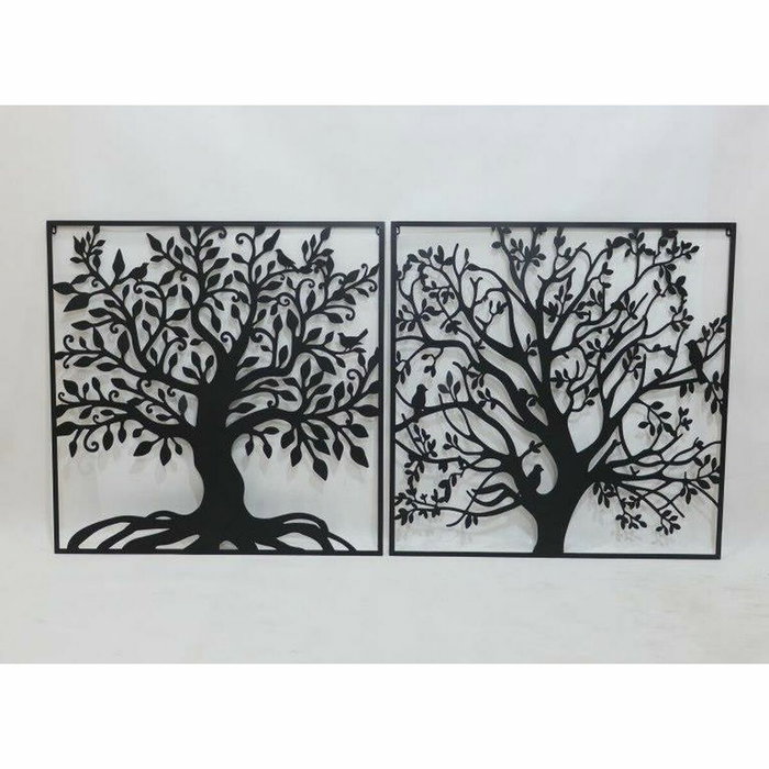 Decoración de Pared DKD Home Decor Árbol Metal (98 x 1 x 98 cm) (2 Unidades) Decoración de Pared DKD Home Decor Árbol Metal (98 x 1 x 98 cm) (2 Unidades)