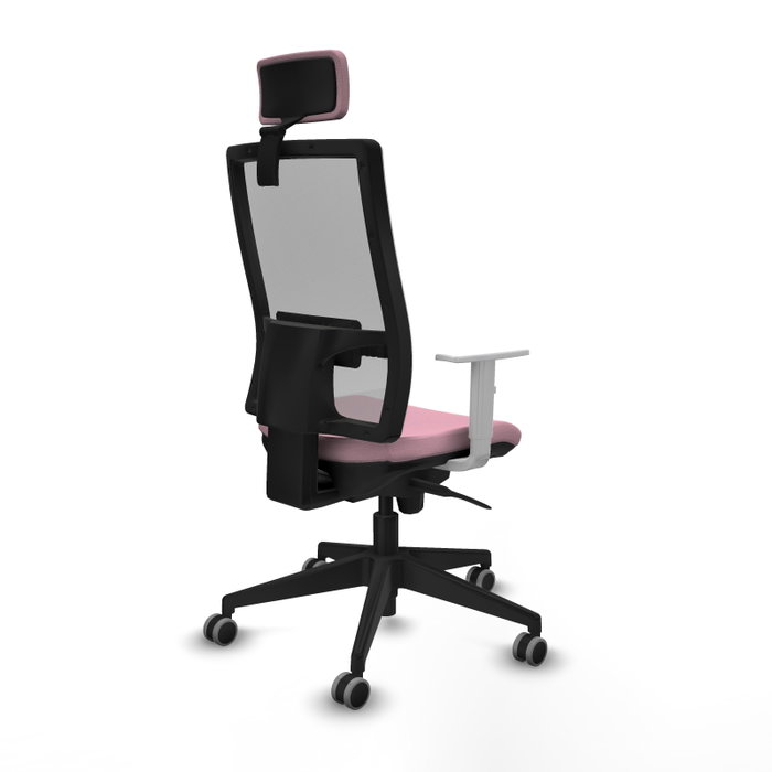 PIQUERAS Y CRESPO Silla de oficina Horna Rosa y Gris