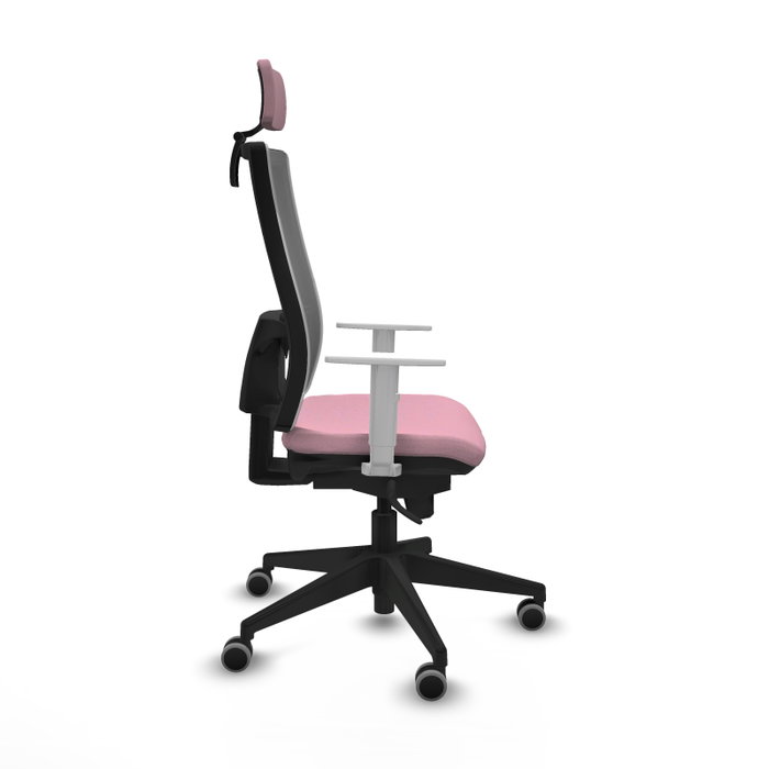 PIQUERAS Y CRESPO Silla de oficina Horna Rosa y Gris
