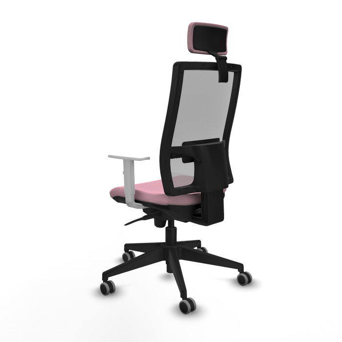 PIQUERAS Y CRESPO Silla de oficina Horna Rosa y Gris