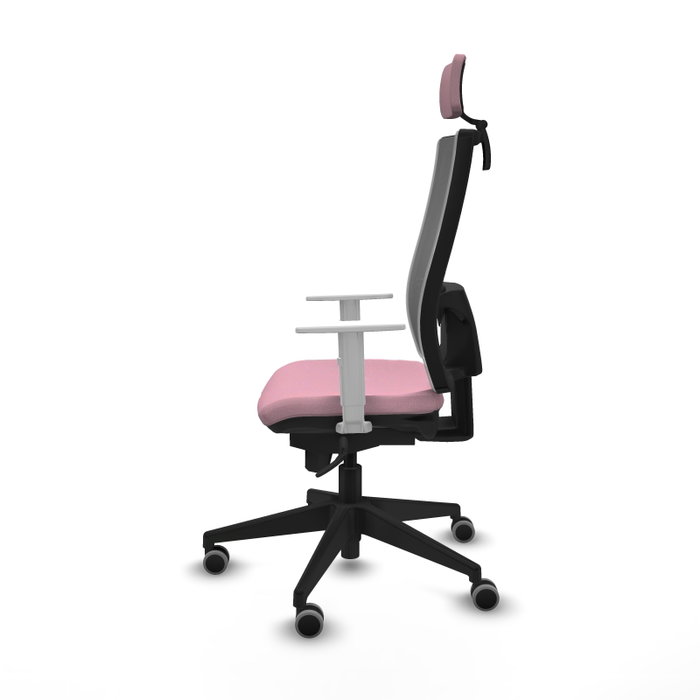 PIQUERAS Y CRESPO Silla de oficina Horna Rosa y Gris