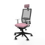 PIQUERAS Y CRESPO Silla de oficina Horna Rosa y Gris