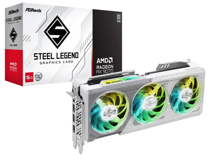 ASRock Radeon RX 9070 Steel Legend GDDR6 16GB OC