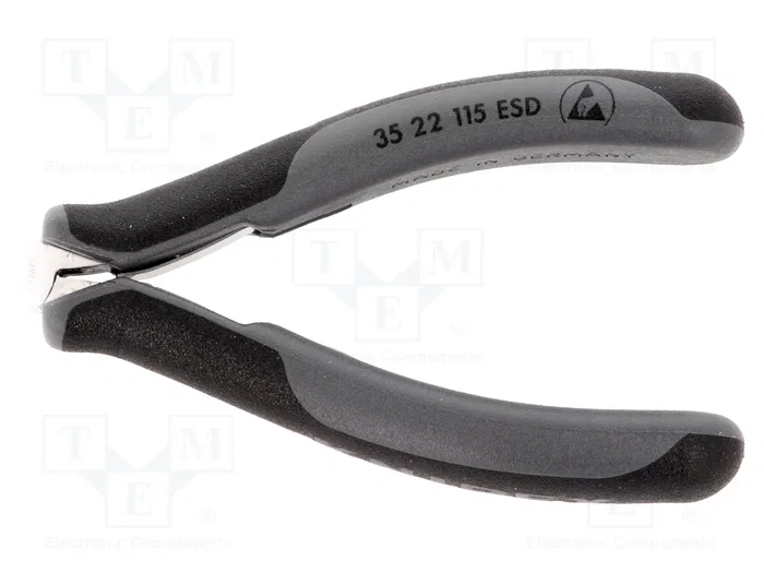 KNIPEX Alicates de punta semirredonda ESD 115 mm