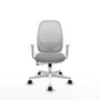 PIQUERAS Y CRESPO Silla de oficina Cilanco con mecanismo Sincro/Traslack, Gris y Blanco