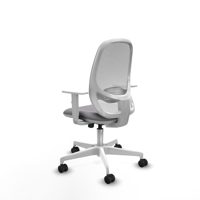 PIQUERAS Y CRESPO Silla de oficina Cilanco con mecanismo Sincro/Traslack, Gris y Blanco