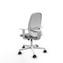 PIQUERAS Y CRESPO Silla de oficina Cilanco con mecanismo Sincro/Traslack, Gris y Blanco