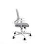 PIQUERAS Y CRESPO Silla de oficina Cilanco con mecanismo Sincro/Traslack, Gris y Blanco
