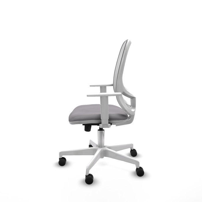PIQUERAS Y CRESPO Silla de oficina Cilanco con mecanismo Sincro/Traslack, Gris y Blanco