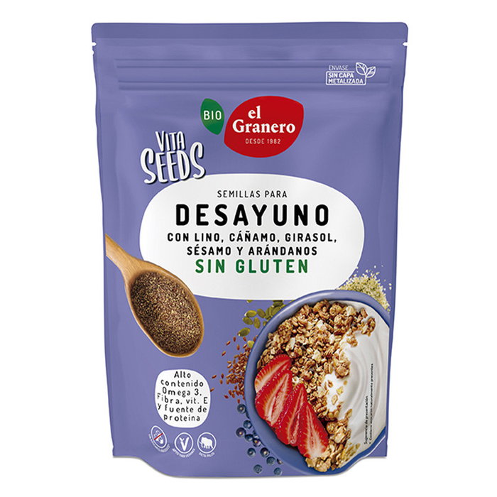 El Granero Integral Vitaseeds Semillas Molidas para Desayuno Sin Gluten Bio 300g