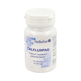HELIOSAR Calfluspag Calcium Fluoratum 60 Cápsulas - Complemento Alimenticio con Calcio para Huesos, Dientes y Músculos