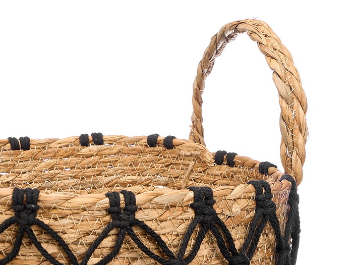 Giftdecor Set 2 Maceteros Macramé Trenzado Negro, Algodón y Esparto, 30x28x30 cm (Set de 4) Giftdecor Set 2 Maceteros Macramé Trenzado Negro, Algodón y Esparto, 30x28x30 cm (Set de 4)