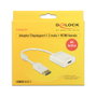 DeLOCK Adaptador DisplayPort a HDMI 4K Activo, 0,2 m, Blanco